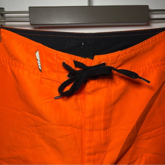 Fox Racing Men’s Orange Board Shorts Size L | Moto Logo Swim Trunks Surf Style - Picture 3 of 9